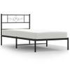 Vidaxl Estructura De Cama Con Cabecero Metal Negro 90x200 Cm