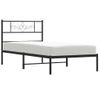 Vidaxl Estructura De Cama Con Cabecero Metal Negro 90x200 Cm