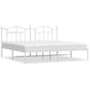 Vidaxl Estructura De Cama Con Cabecero Metal Blanca 200x200 Cm