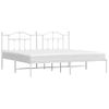 Vidaxl Estructura De Cama Con Cabecero Metal Blanca 200x200 Cm