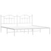 Vidaxl Estructura De Cama Con Cabecero Metal Blanca 200x200 Cm