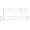 Vidaxl Estructura De Cama Con Cabecero Metal Blanca 200x200 Cm