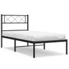 Vidaxl Estructura De Cama Con Cabecero Metal Negro 90x190 Cm