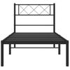 Vidaxl Estructura De Cama Con Cabecero Metal Negro 90x190 Cm