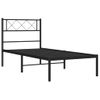 Vidaxl Estructura De Cama Con Cabecero Metal Negro 90x190 Cm