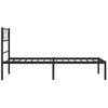 Vidaxl Estructura De Cama Con Cabecero Metal Negro 90x190 Cm