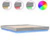 Vidaxl Estructura De Cama Con Luces Led Gris Sonoma 200x200 Cm