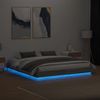 Vidaxl Estructura De Cama Con Luces Led Gris Sonoma 200x200 Cm