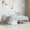 Vidaxl Estructura De Cama De Metal Con Cabecero Blanca 140x190 Cm