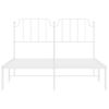 Vidaxl Estructura De Cama De Metal Con Cabecero Blanca 140x190 Cm