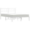 Vidaxl Estructura De Cama De Metal Con Cabecero Blanca 150x200 Cm