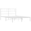 Vidaxl Estructura De Cama De Metal Con Cabecero Blanca 150x200 Cm