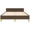 Vidaxl Estructura De Cama Con Cabecero Tela Marrón Oscuro 120x190 Cm