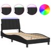 Vidaxl Estructura De Cama Con Luces Led Terciopelo Negro 90x200 Cm