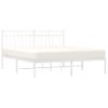 Vidaxl Estructura De Cama De Metal Con Cabecero Blanca 150x200 Cm