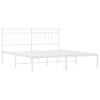 Vidaxl Estructura De Cama De Metal Con Cabecero Blanca 150x200 Cm