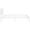 Vidaxl Estructura De Cama De Metal Con Cabecero Blanca 150x200 Cm