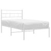 Vidaxl Estructura De Cama De Metal Con Cabecero Blanco 100x190 Cm