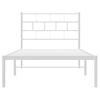 Vidaxl Estructura De Cama De Metal Con Cabecero Blanco 100x190 Cm