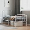 Vidaxl Estructura Cama Metal Con Cabecero Y Pie Cama Blanca 80x200 Cm