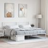 Vidaxl Estructura De Cama Con Cabecero Metal Blanca 200x200 Cm