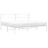 Vidaxl Estructura De Cama Con Cabecero Metal Blanca 200x200 Cm