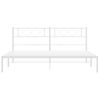 Vidaxl Estructura De Cama Con Cabecero Metal Blanca 200x200 Cm