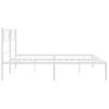 Vidaxl Estructura De Cama Con Cabecero Metal Blanca 200x200 Cm