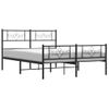 Vidaxl Estructura De Cama Cabecero Y Estribo Metal Negro 160x200 Cm