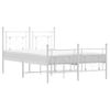 Vidaxl Estructura Cama Metal Con Cabecero Y Estribo Blanco 120x190 Cm