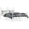 Vidaxl Estructura Cama Metal Con Cabecero Y Estribo Blanco 120x190 Cm