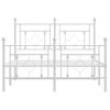 Vidaxl Estructura Cama Metal Con Cabecero Y Estribo Blanco 120x190 Cm