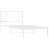 Vidaxl Estructura De Cama De Metal Con Cabecero Blanco 100x190 Cm