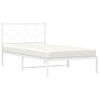 Vidaxl Estructura De Cama De Metal Con Cabecero Blanco 100x190 Cm