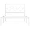 Vidaxl Estructura De Cama De Metal Con Cabecero Blanco 100x190 Cm