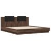 Vidaxl Cama Con Cabecero Madera De Ingeniería Marrón Roble 160x200 Cm