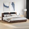 Vidaxl Cama Con Cabecero Madera De Ingeniería Marrón Roble 160x200 Cm