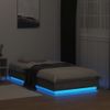 Vidaxl Estructura De Cama Con Luces Led Gris Sonoma 75x190 Cm