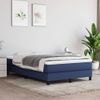 Vidaxl Cama Box Spring Con Colchón Tela Azul 120x190 Cm