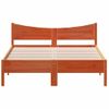 Vidaxl Estructura De Cama Madera Maciza Pino Marrón Cera 140x190 Cm