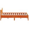 Vidaxl Estructura De Cama Madera Maciza Pino Marrón Cera 140x190 Cm