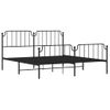 Vidaxl Estructura De Cama Cabecero Y Estribo Metal Negro 160x200 Cm