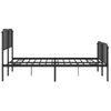 Vidaxl Estructura De Cama Cabecero Y Estribo Metal Negro 160x200 Cm