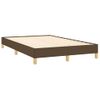 Vidaxl Cama Box Spring Con Colchón Y Led Tela Marrón Oscuro 120x190 Cm