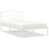 Vidaxl Estructura De Cama De Metal Con Cabecero Blanco 107x203 Cm