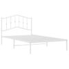 Vidaxl Estructura De Cama De Metal Con Cabecero Blanco 107x203 Cm