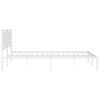 Vidaxl Estructura De Cama Con Cabecero Metal Blanca 200x200 Cm