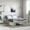 Vidaxl Estructura Cama Metal Con Cabecero Y Estribo Blanco 120x200 Cm