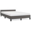 Vidaxl Estructura Cama Con Cabecero Cuero Sintético Gris 120x190 Cm