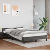 Vidaxl Estructura Cama Con Cabecero Cuero Sintético Gris 120x190 Cm